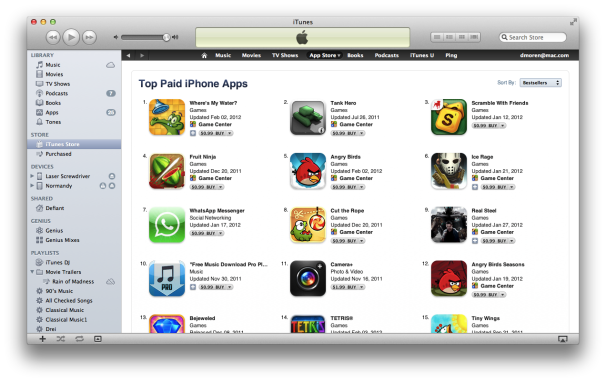 App store top charts